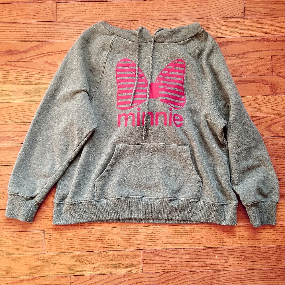 Disney Minnie Mouse Grey Sweatshirt Girls Medium
